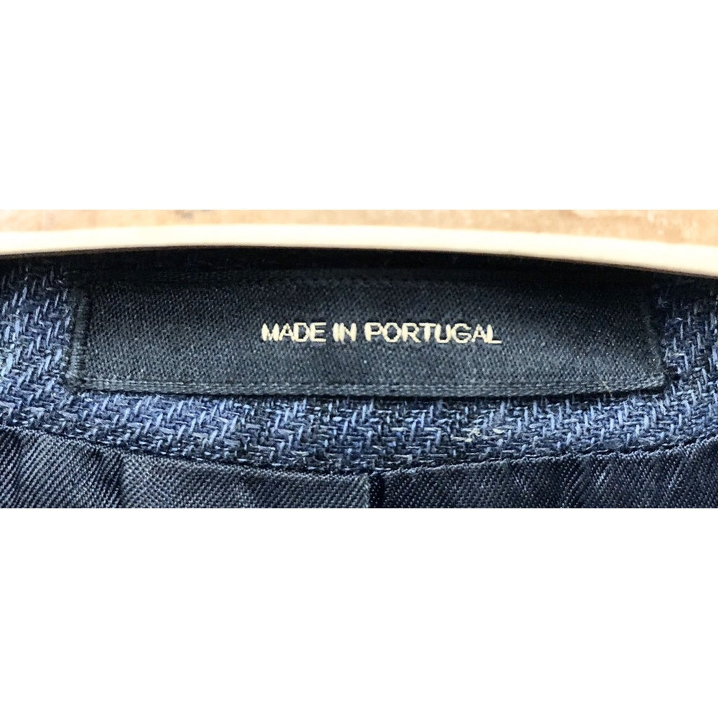 MASSIMO DUTTI  藏青藍 格子 休閒 西裝外套 美碼38號 保證正品