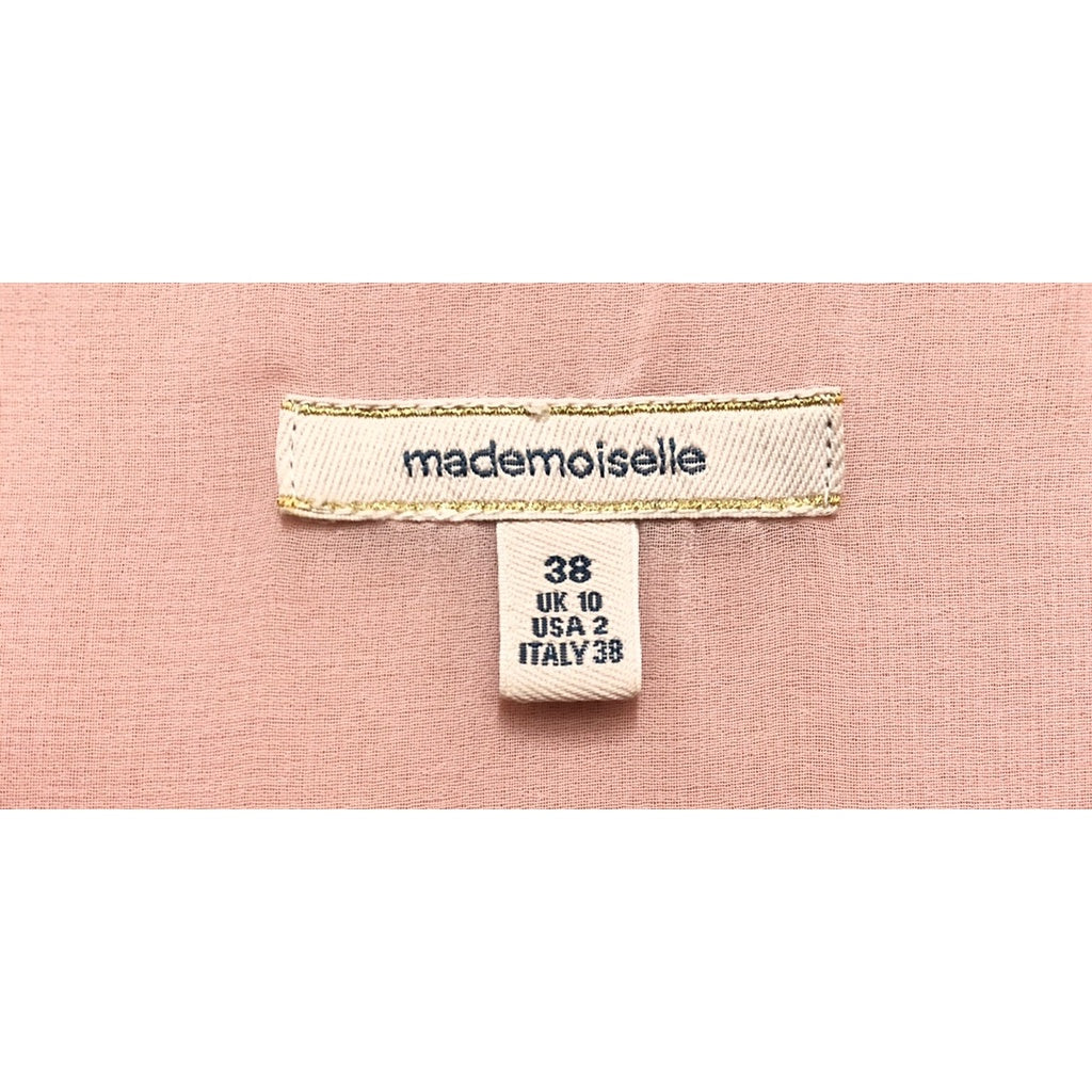 MADEMOISELLE 瑪麗慕詩 粉橘色 短袖洋裝 38號（M）