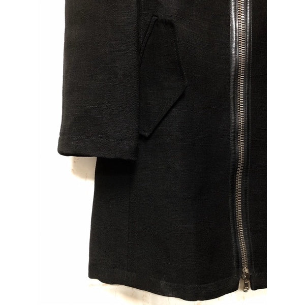 3.1 PHILLIP LIM 設計師品牌 黑色 麻料 長版外套 美碼2號(XS)