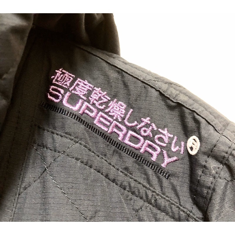 SUPER DRY 極度乾燥 多拉鍊 紫色 深藍色 防風外套 S號