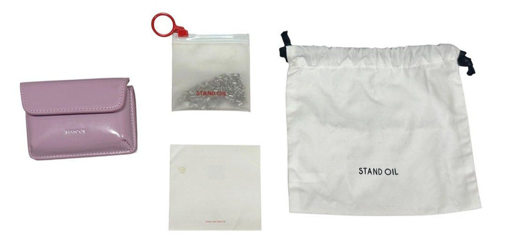 STAND OIL 帶鍊 小短夾 chubby wallet glossy 全新品