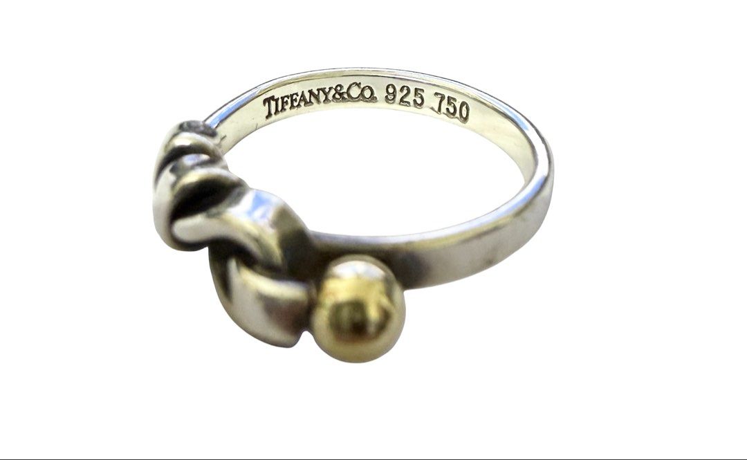 TIFFANY & CO. 蒂芬妮 愛情結 925純銀 戒指 保證正品