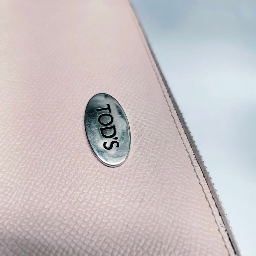 TOD'S 長夾 皮夾 櫻花粉色 粉色 淺粉 保證正品