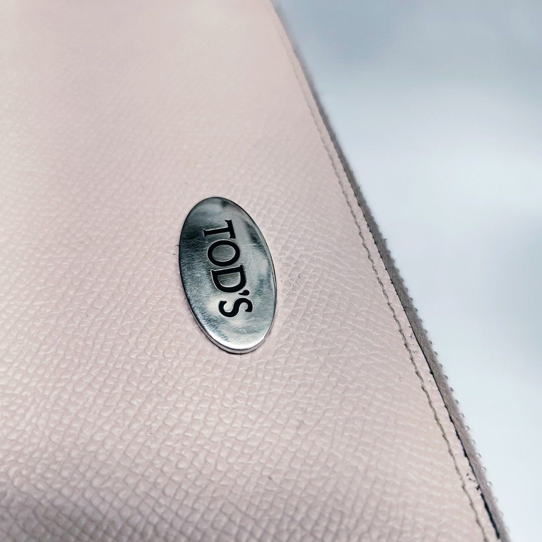 TOD'S 長夾 皮夾 櫻花粉色 粉色 淺粉 保證正品