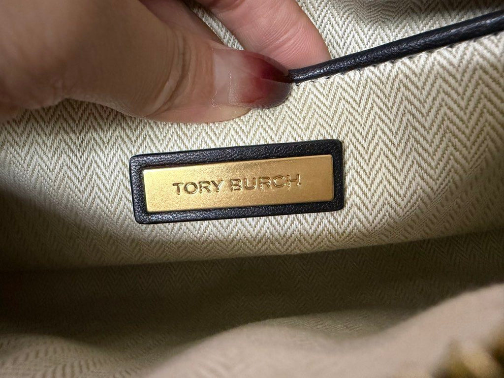 近新品❗️❗️❗️TORY BURCH 黑色 菱格紋 肩背 腋下 包 保證正品