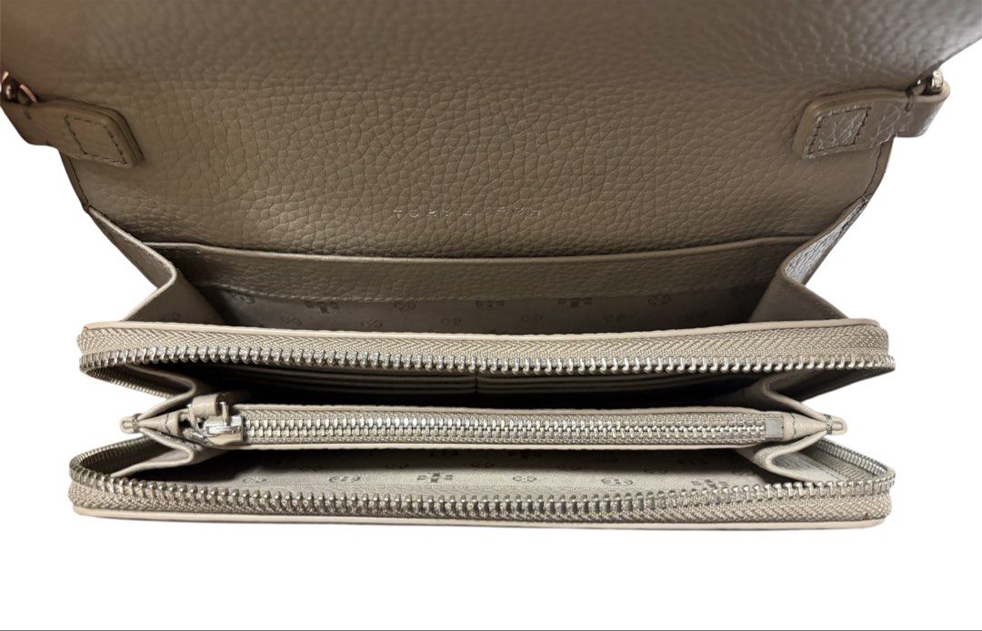 &nbsp;TORY BURCH 灰色 WOC 斜背包 保證正品