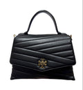 近新品❗️ ❗️ ❗️ TORY BURCH KIRA CHEVRON 黑色 羊皮 掀蓋 手提 斜背包 保證正品