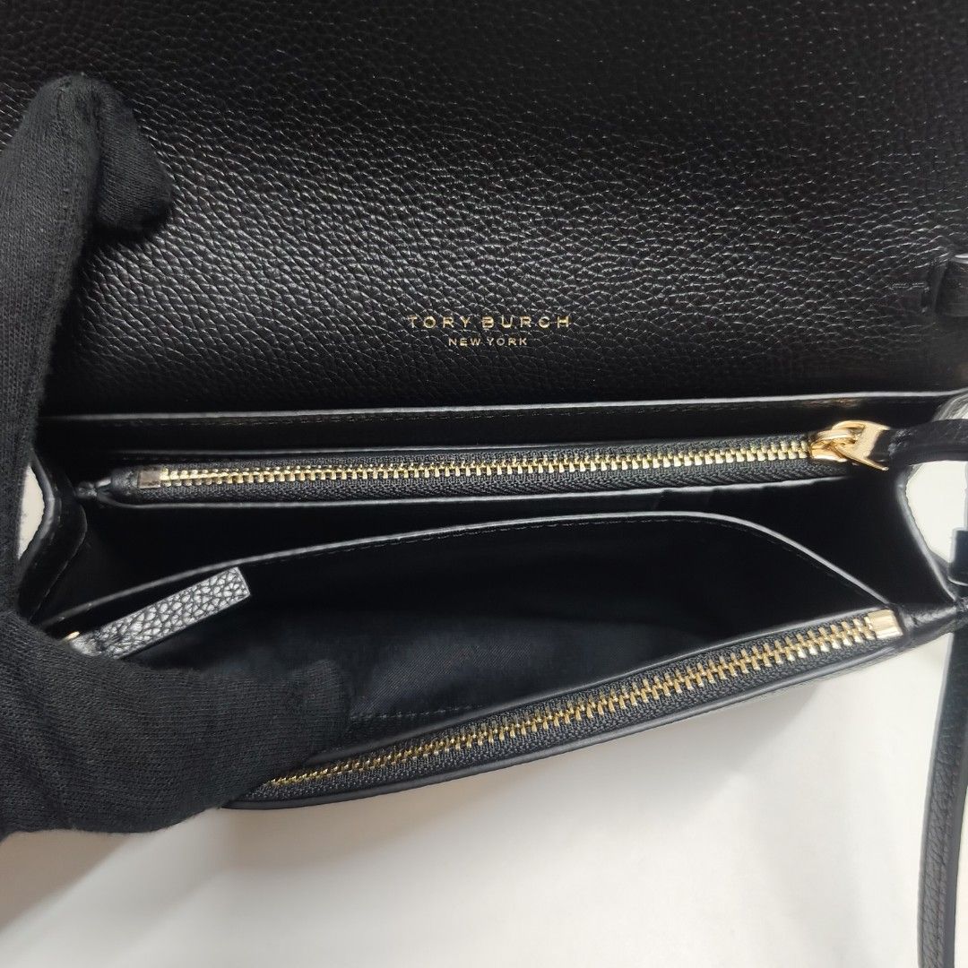 TORY BURCH THEA WOC 卡夾 零錢包 斜背包 黑色 小包 保證正品