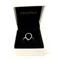 PANDORA 水滴型 鑲鑽 S925銀 戒指 有盒 保證正品