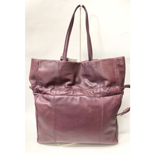 A.TESTONI 真皮 義大利製 紫色 大肩背包 手提包 保證正品