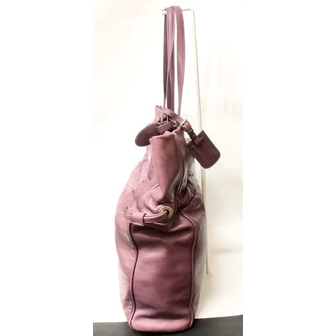 A.TESTONI 真皮 義大利製 紫色 大肩背包 手提包 保證正品