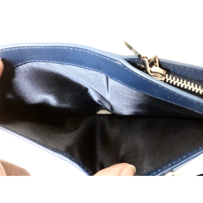 TOD’S 藍色 經典雙T 真皮 中夾 皮夾 多卡位 有盒 保證正品