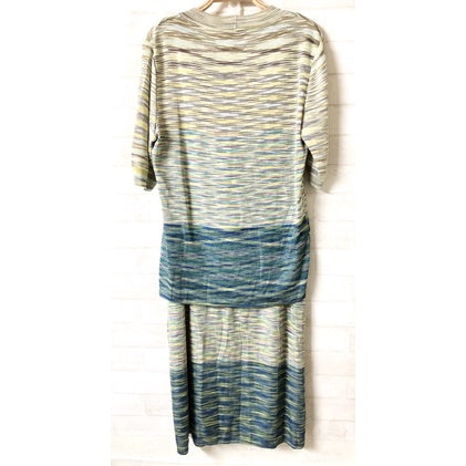 MISSONI 義大利製 二件式 薄針織 短袖套裝 裙裝