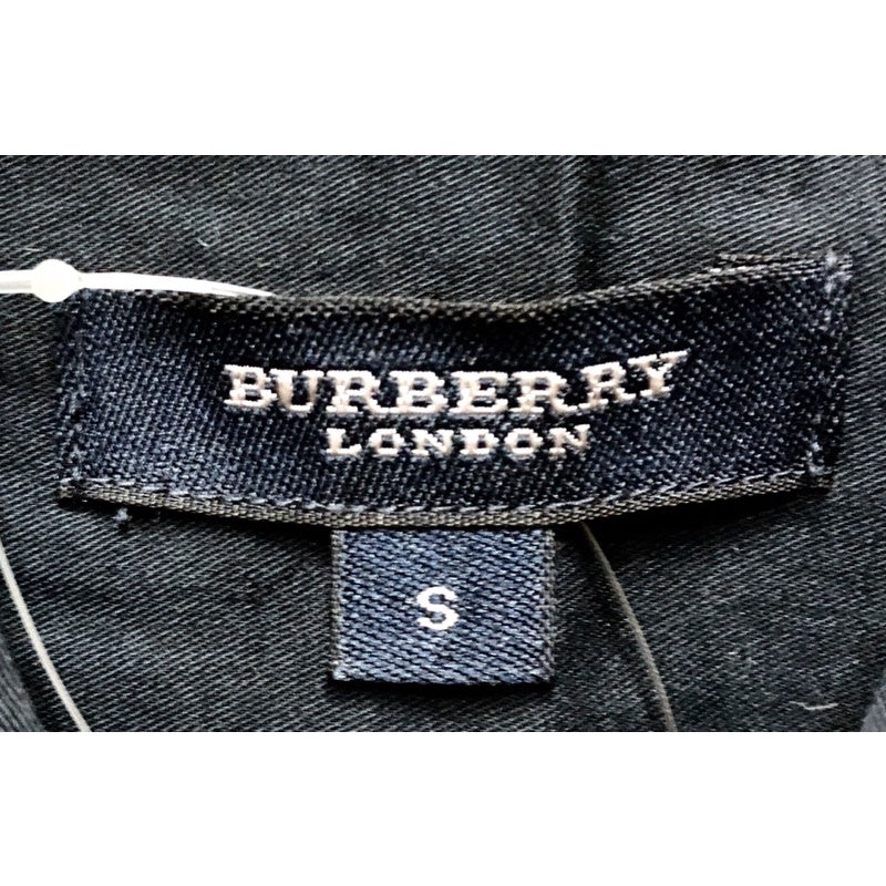 BURBERRY 黑色 七分袖 可反摺 格紋 襯衫 S號 保證正品