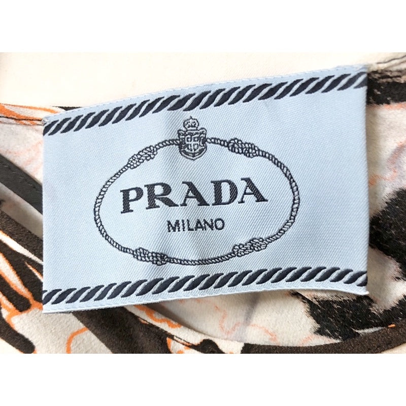 PRADA 花朵 無袖 洋裝 後拉鏈式 40(L)號 保證正品