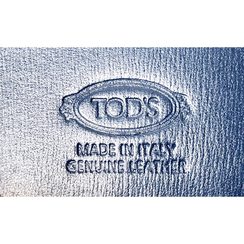 TOD’S 藍色 經典雙T 真皮 中夾 皮夾 多卡位 有盒 保證正品