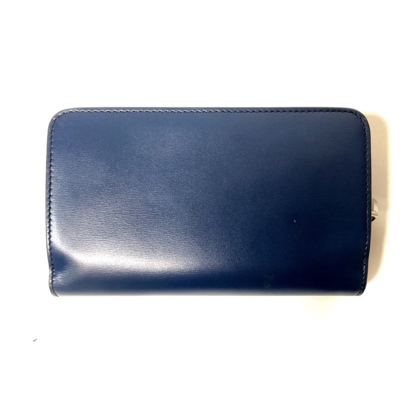 TOD’S 藍色 經典雙T 真皮 中夾 皮夾 多卡位 有盒 保證正品
