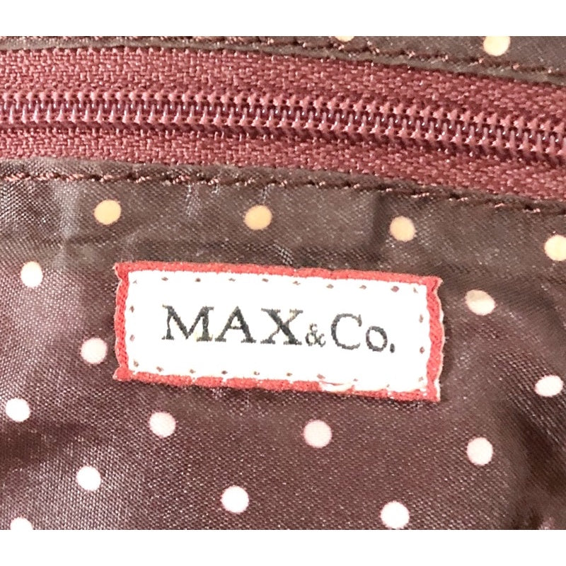 MAX&CO. 酒紅色 絨布 貝殼包 磁釦式