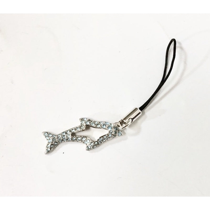SWAROVSKI 施華洛世奇 藍水鑽 海豚 鯨魚 吊飾 有盒