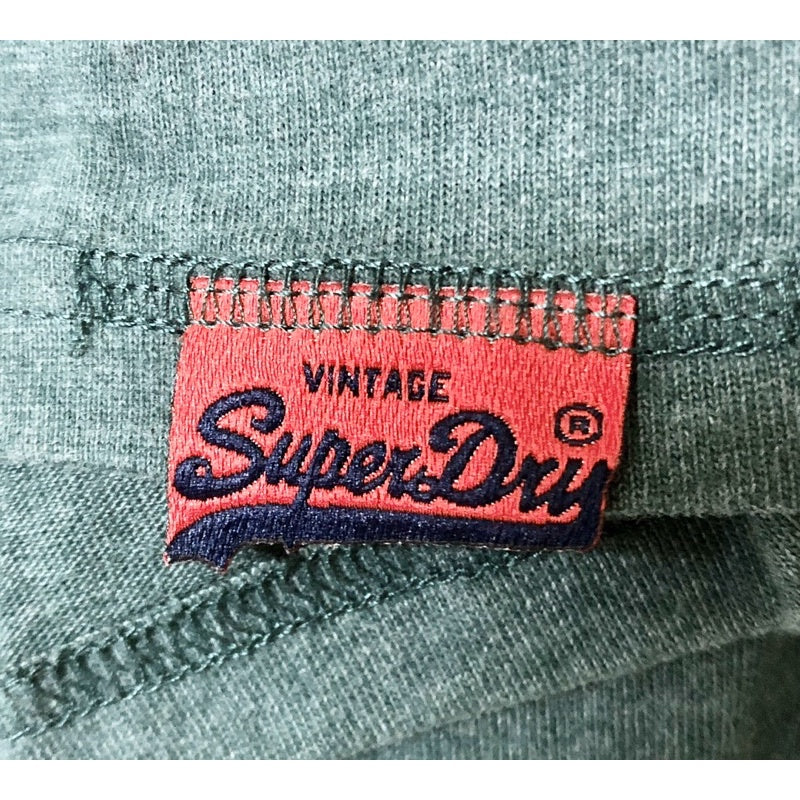 SUPERDRY 極度乾燥 綠色 黃字 短袖 T-shirt 2XL號 保證正品