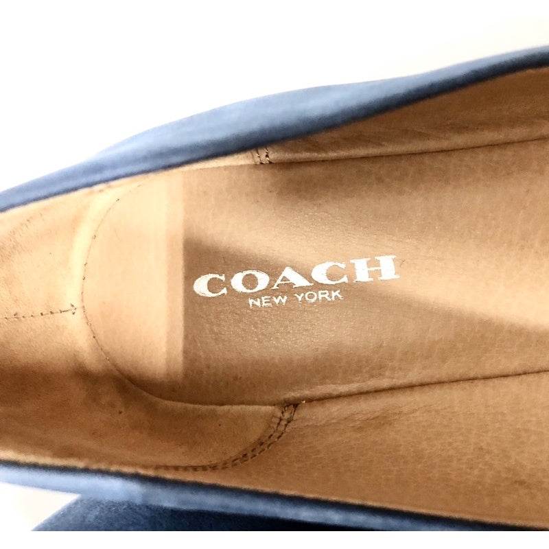 COACH 寶藍色 麂皮 娃娃鞋 平底鞋 38號 保證正品