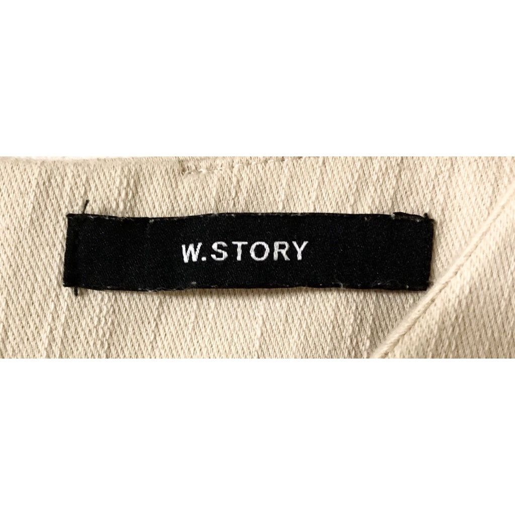 W.STORY 杏色 短袖 洋裝 後綁帶 拉鍊式