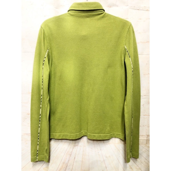 BURBERRY 綠色 長袖 POLO衫 S號 保證正品