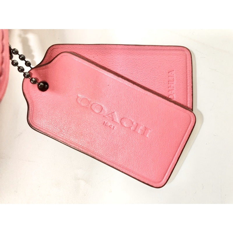 COACH 20115 桃紅色 真皮 掀蓋 馬鞍包 可斜背 保證正品