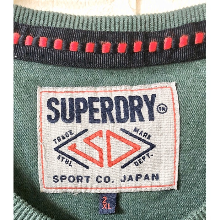 SUPERDRY 極度乾燥 綠色 黃字 短袖 T-shirt 2XL號 保證正品