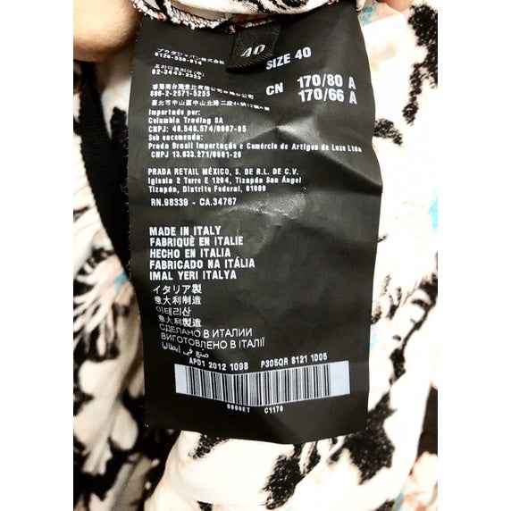 PRADA 花朵 無袖 洋裝 後拉鏈式 40(L)號 保證正品