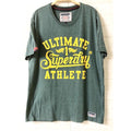 SUPERDRY 極度乾燥 綠色 黃字 短袖 T-shirt 2XL號 保證正品