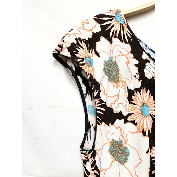 PRADA 花朵 無袖 洋裝 後拉鏈式 40(L)號 保證正品