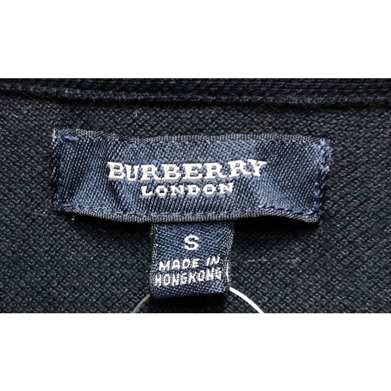 BURBERRY 深藍色 格紋領 短袖 上衣 POLO衫 S號 保證正品