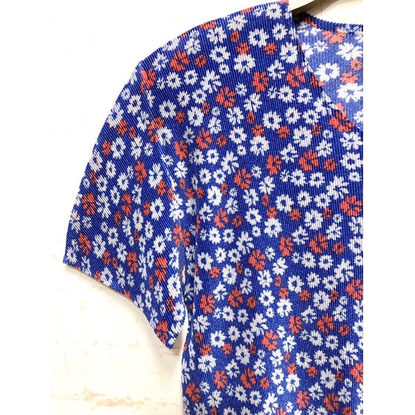 PLEATS PLEASE PP ISSEY MIYAKE mist 三宅 摺衣 皺褶 小花 短袖 上衣 3號 保證正品