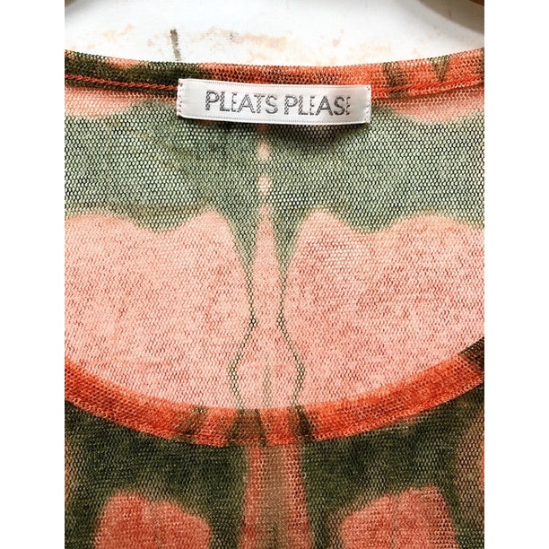 PLEATS PLEASE PP ISSEY MIYAKE 三宅 摺衣 皺褶 網紗 透視 上衣 5號 保證正品