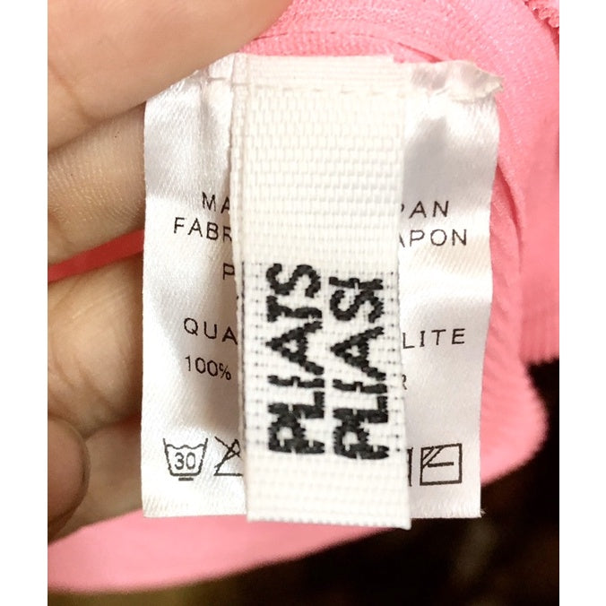 PLEATS PLEASE PP ISSEY MIYAKE 三宅 摺衣 皺褶 螢光粉 無袖 上衣 背心 5號 保證正品
