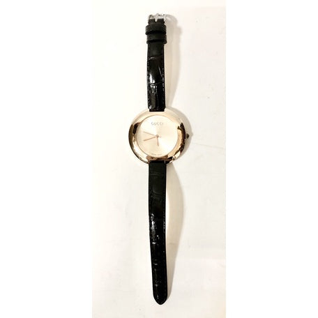 GUCCI 金色 古董錶 復古錶 大錶面 皮革錶帶 無盒 保證正品