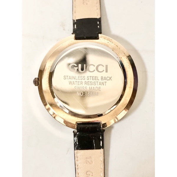GUCCI 金色 古董錶 復古錶 大錶面 皮革錶帶 無盒 保證正品