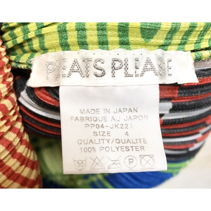 PLEATS PLEASE PP ISSEY MIYAKE 三宅 摺衣 皺褶 圖騰 無袖 上衣 背心 4號 保證正品