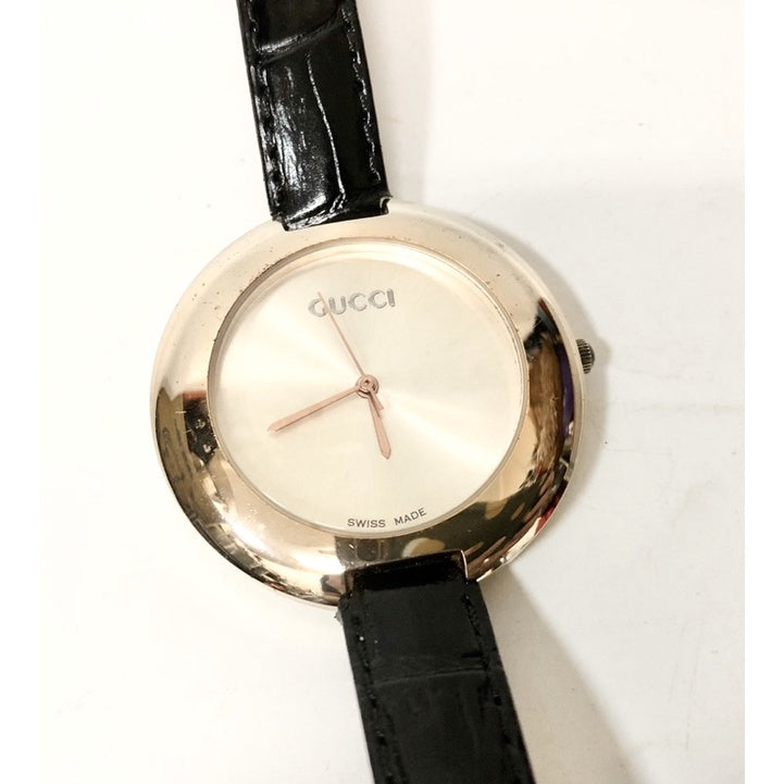 GUCCI 金色 古董錶 復古錶 大錶面 皮革錶帶 無盒 保證正品