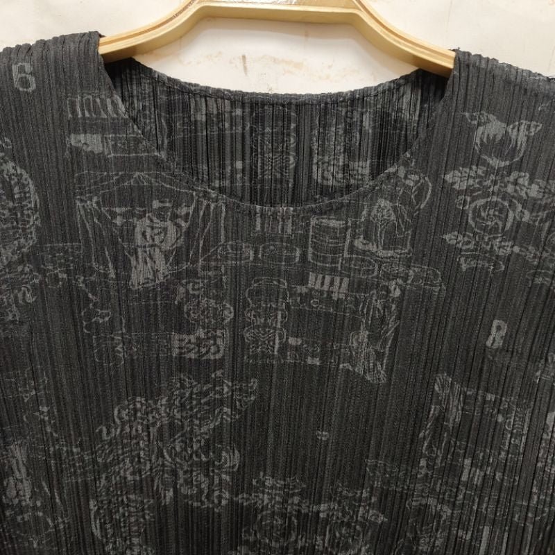 PLEATS PLEASE PP ISSEY MIYAKE 印花 三宅 摺衣 皺褶 短袖 套裝 成套 保證正品