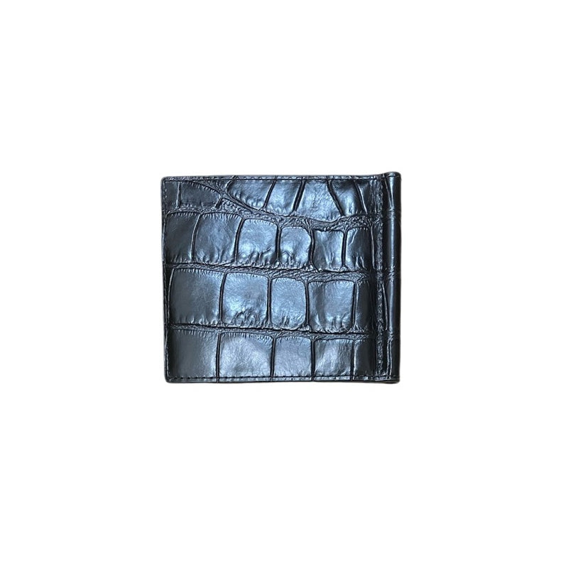 COACH 26009 BLK 黑色牛皮革鱷魚紋卡片短夾 保證正品