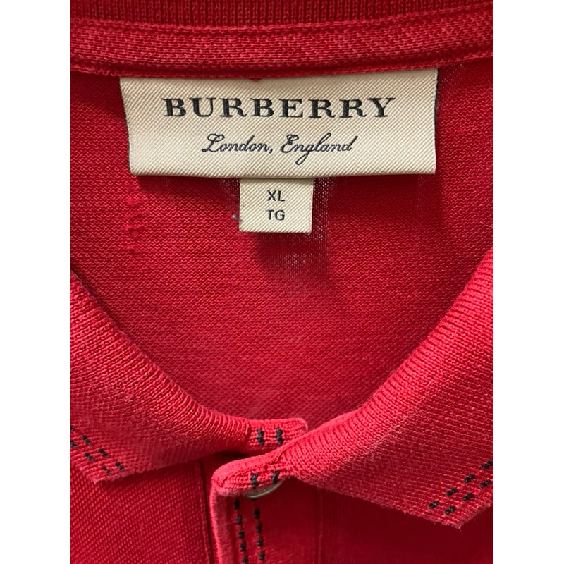 BURBERRY 正紅色POLO衫 保證正品