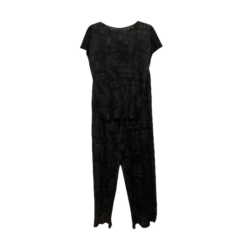 PLEATS PLEASE PP ISSEY MIYAKE 印花 三宅 摺衣 皺褶 短袖 套裝 成套 保證正品