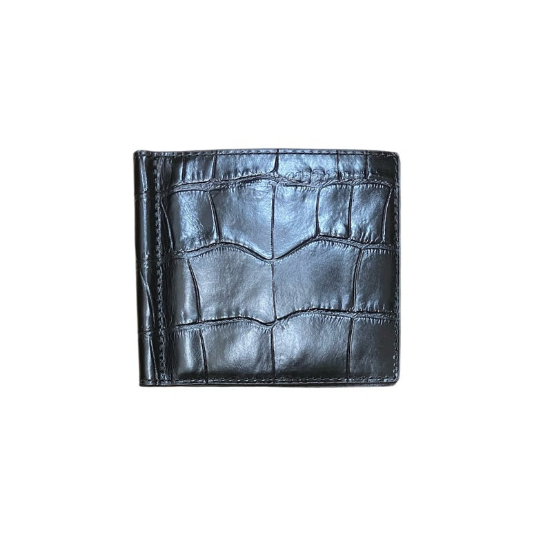 COACH 26009 BLK 黑色牛皮革鱷魚紋卡片短夾 保證正品