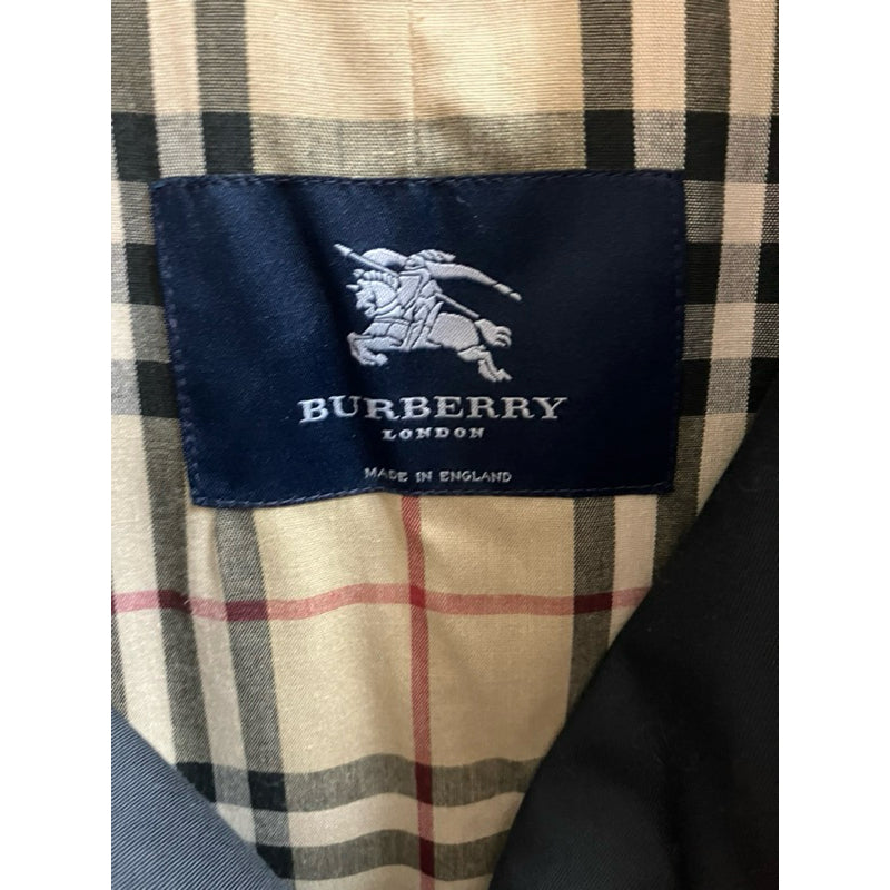 BURBERRY 深藍色風衣外套 保證正品