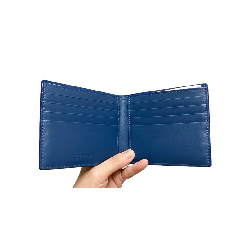 BURBERRY 80715281 品牌壓紋LOGO牛皮八卡短夾 保證正品
