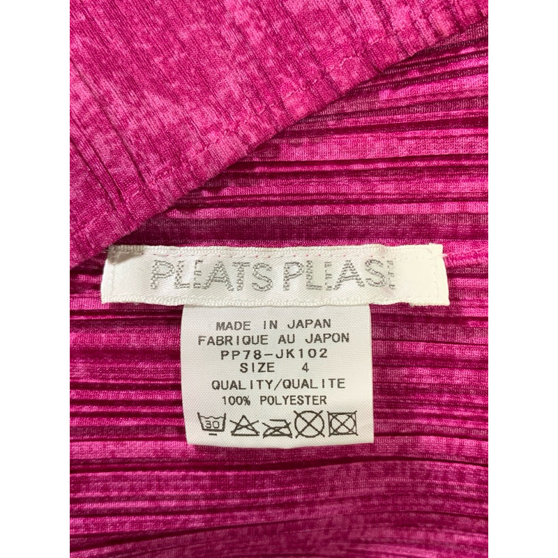 PLEATS PLEASE 皺摺 三宅 桃紅 撲克牌花紋♠️上衣 4號 保證正品