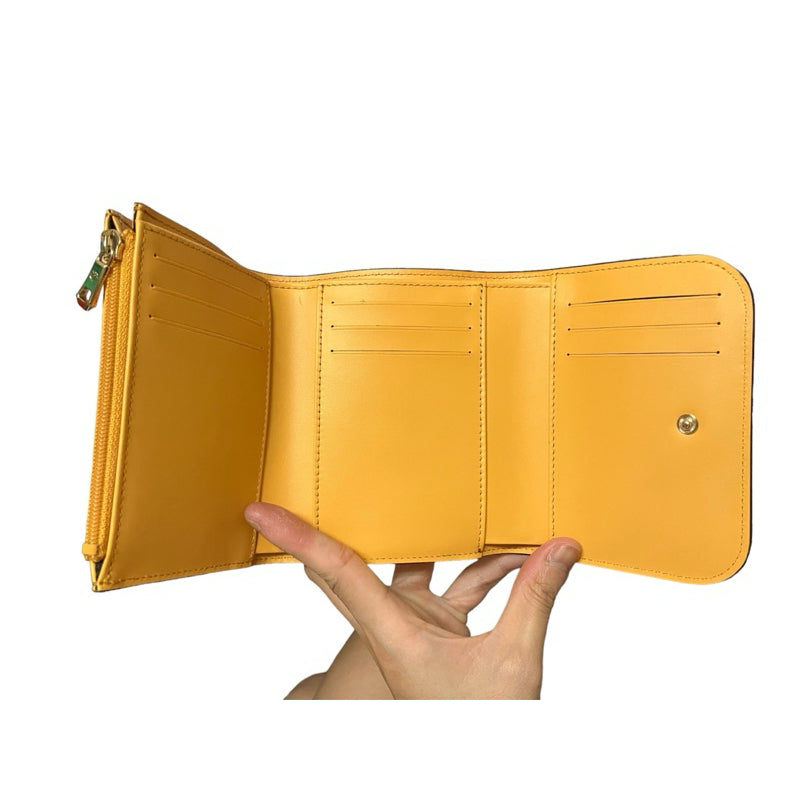 LONGCHAMP 三折短夾 黃色 保證正品