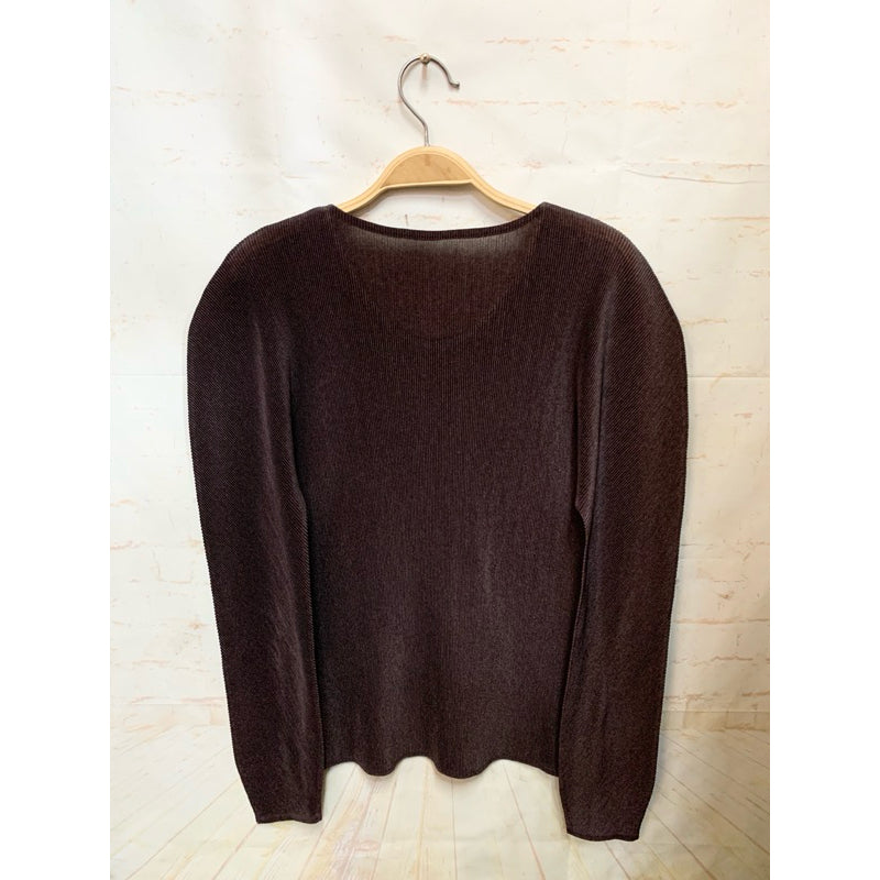 PLEATS PLEASE 皺摺 三宅 上衣 MIST 深棕色 F號 保證正品